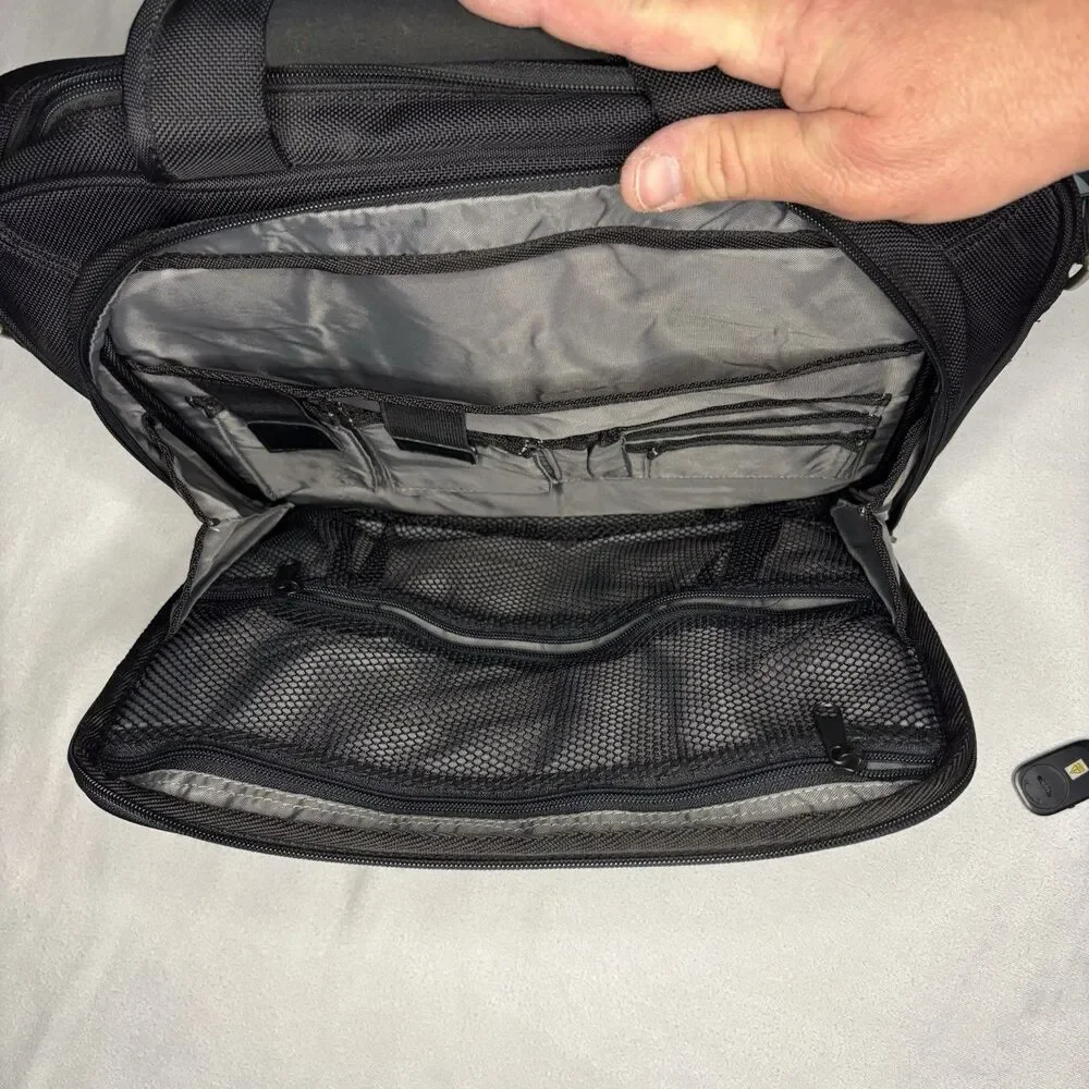Dell Laptop Briefcase Bag Unisex XL Black Ballistic Nylon Travel Business